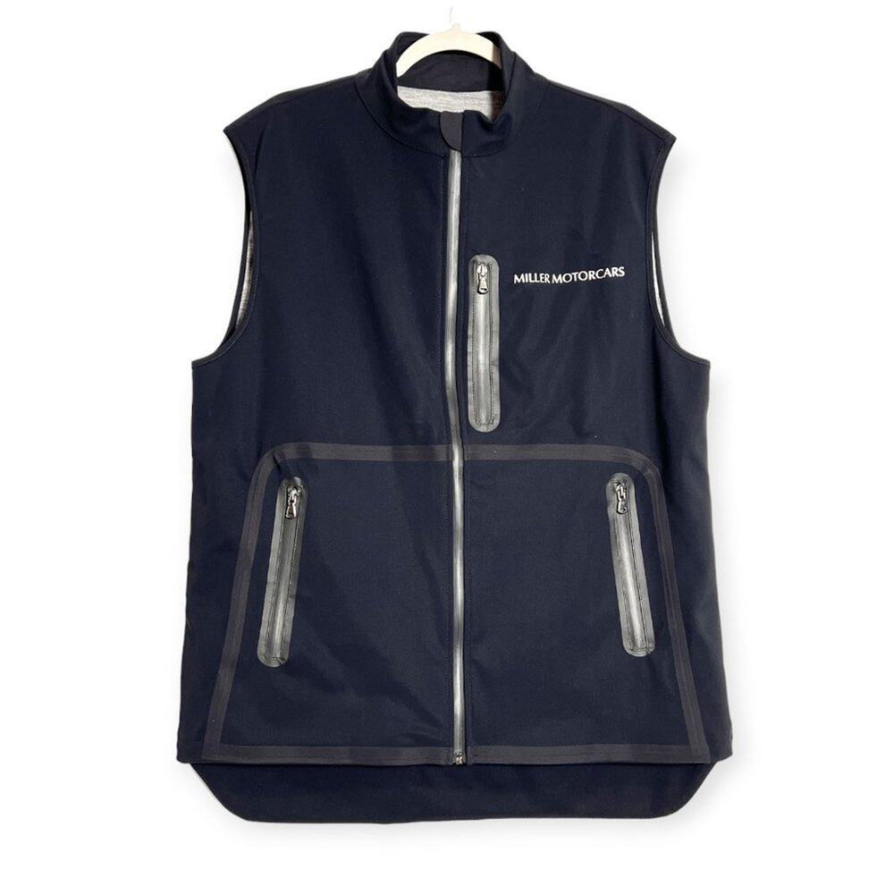 Goodwool 100% Merino Wool Vest MENS XL Black Italy Miller Motor Cars